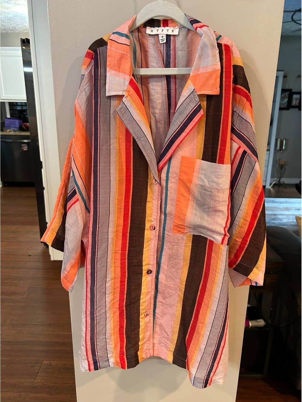 HYFVE Striped Button-Up Shirt - Size Small